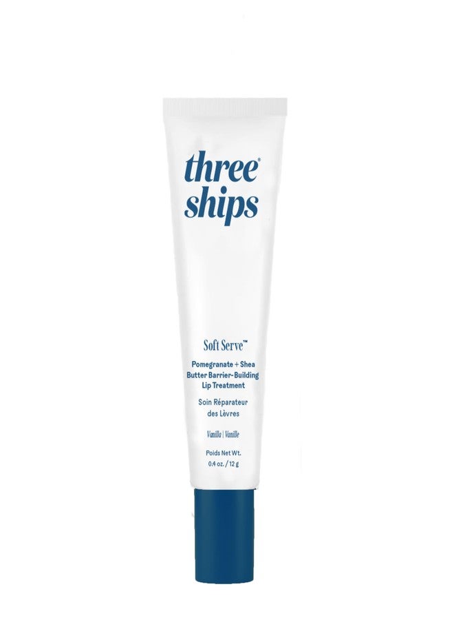 Three Ships - SoftServe Pomegranate + Shea Butter Barrier-Building Lip Treatment | Soften, Plump, Hydrate | Cruelty-Free, Vegan, Paraben-Free, Sensitive Skin Safe (12g | 0.4 oz) - Image 1